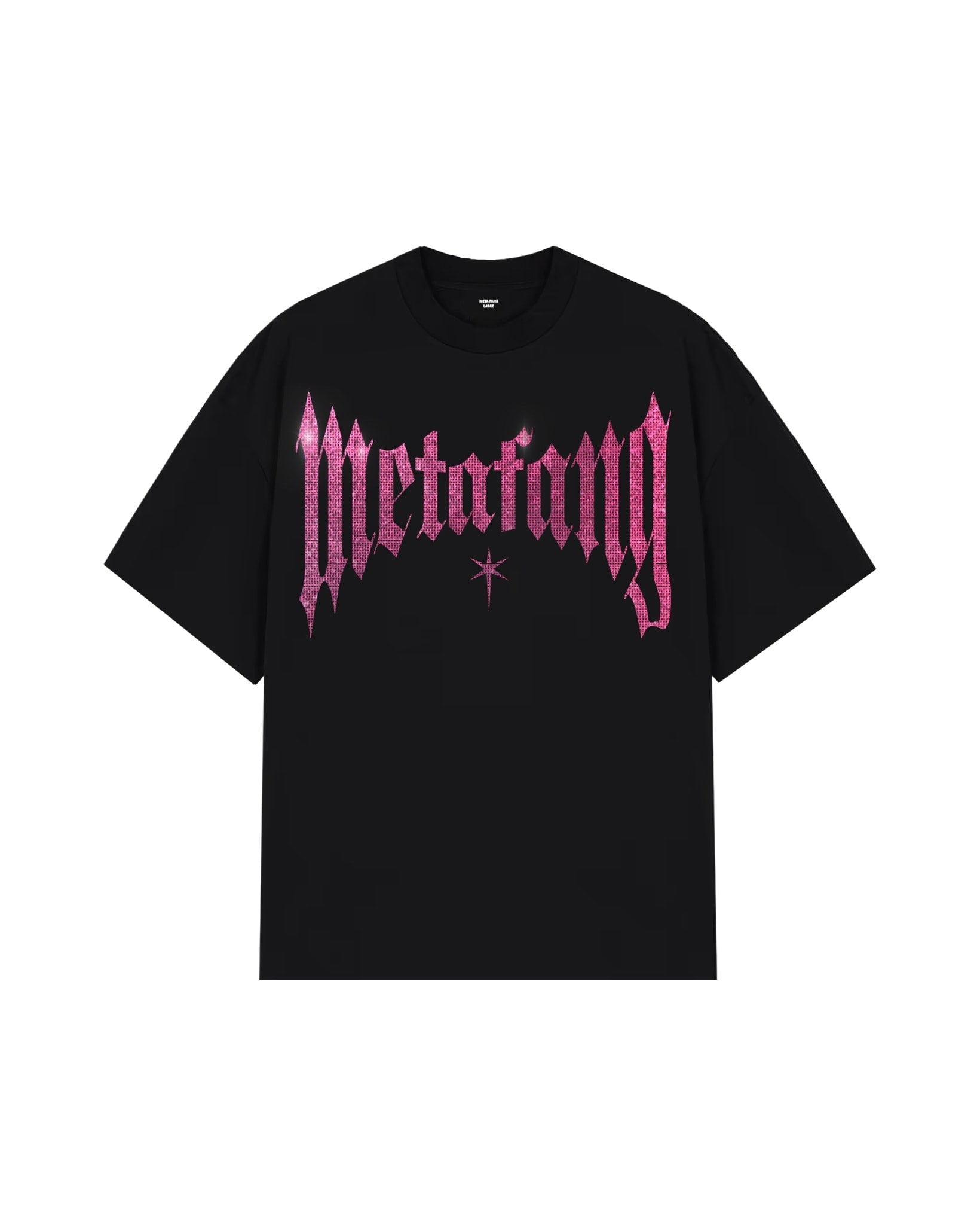 PINK RHINESTONE TEE META FANG