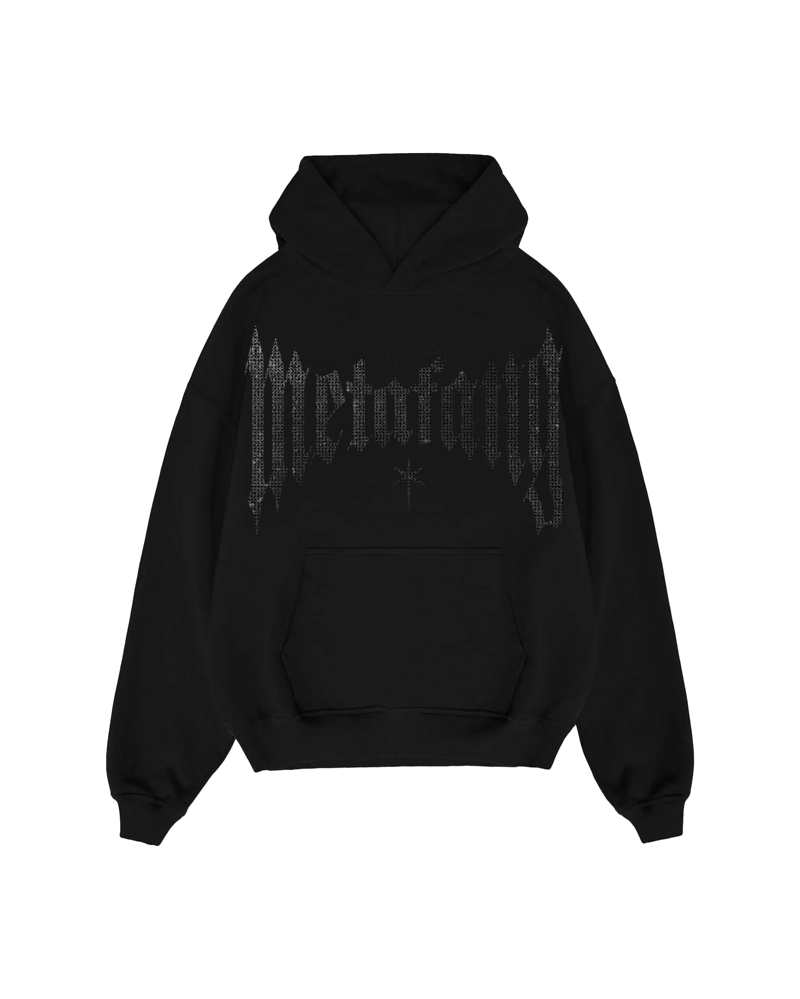 BOB RHINESTONE HOODIE META FANG